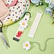2Pcs 2 Colors Rectangle Polyester Keychains&nbsp;KEYC-CP0001-49B-4