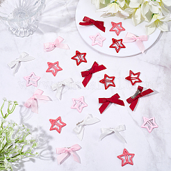 12Pcs Star Iron Snap Hair Clips&nbsp;OHAR-CP0001-24A