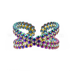 Criss Cross Cuff Rings&nbsp;RJEW-N038-004