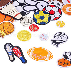 27Pcs 27 Styles Sport Theme Computerized Embroidery Cloth Patches&nbsp;PATC-TA0001-11