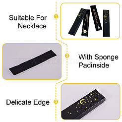 Gold Stamping Moon Printed Cardboard Paper Jewelry Necklace Packaging Boxes&nbsp;LS-CON-TAC0071-004A