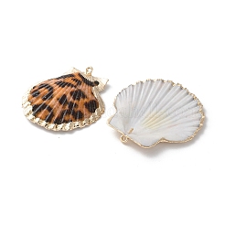 Natural Sea Shell Pendants&nbsp;SSHEL-B002-02G-02
