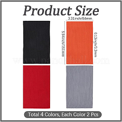 8Pcs 4 Colors Ribbing Pattern Polyester Oversleeves&nbsp;FIND-GF0009-63