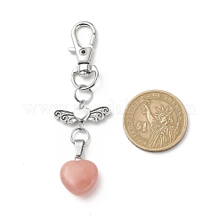Gemstone Heart Pendant Decorations&nbsp;HJEW-JM00716