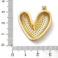 Brass Micro Pave Clear Cubic Zirconia Pendants&nbsp;KK-B094-04G