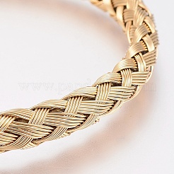 Ion Plating(IP) 304 Stainless Steel Cuff Bangles Torque Bangles&nbsp;BJEW-H570-27G