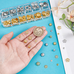 370Pcs 12 Styles Iron Bead Caps Sets&nbsp;IFIN-ME0001-01