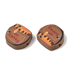 Printed Schima Wood Beads&nbsp;WD-CBA91F0-01