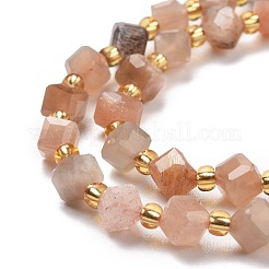 Natural Multi-Moonstone Beads Strands&nbsp;G-P463-06