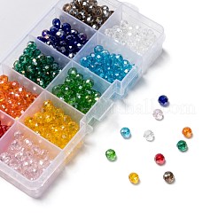 10 Colors Electroplate Glass Beads&nbsp;EGLA-X0006-01B-6mm