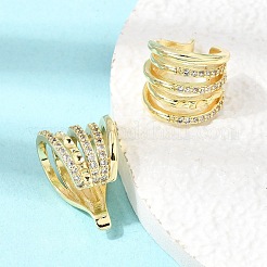 Brass Micro Pave Cubic Zirconia Cuff Earrings for Women&nbsp;CU-CBAE7DF-25G
