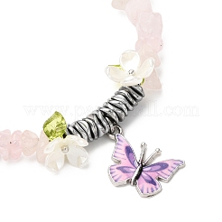 Printed Alloy Butterfly Charm Bracelets&nbsp;BJEW-JB12404-02