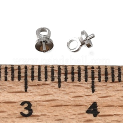 Brass Cup Pearl Peg Bails Pin Pendants&nbsp;KK-D110-04P