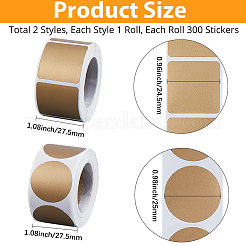 2 Rolls 2 Styles Paper Coated Scratch Off Film Password Sticker&nbsp;STIC-GF0001-40B