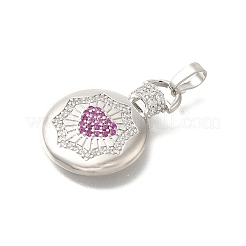 Rack Plating Brass Micro Pave Cubic Zirconia Pendants&nbsp;KK-I717-03P