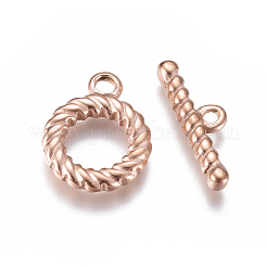 Ion Plating(IP) 304 Stainless Steel Toggle Clasps&nbsp;STAS-F241-08-RG