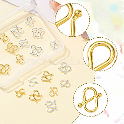 20Pcs 4 Styles Brass S-Hook Clasps&nbsp;KK-FS0001-59