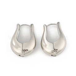 Brass Hoop Earrings for Women&nbsp;LS-EJEW-U041-05P