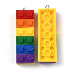 Rainbow Opaque Acrylic Pendants&nbsp;X-MACR-B0001-03B