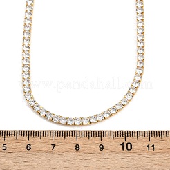 925 Sterling Silver Pave Crystal Cubic Zirconia Tennis Necklaces for Women&nbsp;NJEW-C096-01B-G02