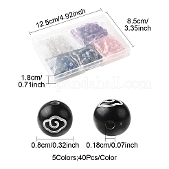 200Pcs 5 Colors Plating Acrylic Beads&nbsp;OACR-FS0002-03