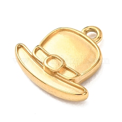 304 Stainless Steel Pendant Cabochon Settings for Enamel&nbsp;STAS-Z204-02G
