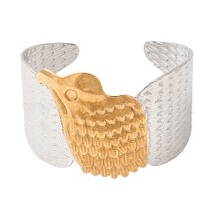 Two Tone 304 Stainless Steel Cuff Bangles&nbsp;SA-CBA90C5-02B-PG
