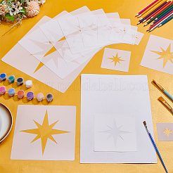 8Pcs 8 Sizes PP Plastic Hollow Out Drawing Painting Stencils Templates&nbsp;DIY-WH0699-92C
