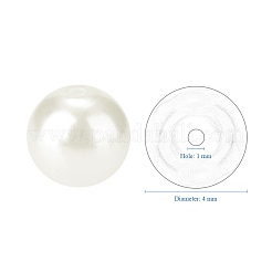 Pearlized Eco-Friendly Dyed Glass Pearl Round Bead&nbsp;HY-PH0002-04-B