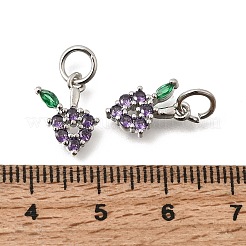 Brass Micro Pave Cubic Zirconia Charms&nbsp;KK-Z156-16P