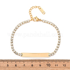 304 Stainless Steel Rhinestone Cup Chain Bracelets&nbsp;BJEW-G753-02G-03