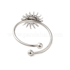 Non-Tarnish 304 Stainless Steel Open Cuff Ring&nbsp;RJEW-M167-09C-P