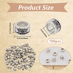 100Pcs Tibetan Style Alloy Spacer Beads&nbsp;PALLOY-SP0001-05