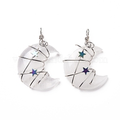 Natural Quartz Crystal Pendants&nbsp;X-G-B023-01P-08