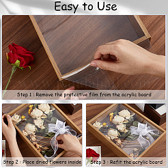 Rectangle Wood Photo Frame Stand&nbsp;AJEW-WH20003-11B