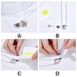 1Pc 304 Stainless Steel Heart Pendant Urn Ashes Necklaces&nbsp;NJEW-CN0001-19EBP