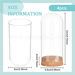 4Pcs High Borosilicate Glass Dome Cover&nbsp;DJEW-BC0001-32