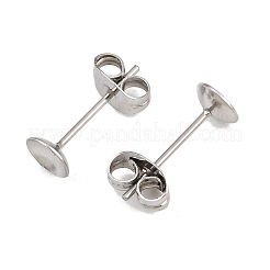 304 Stainless Steel Stud Earring Findings&nbsp;STAS-D389-03C-P