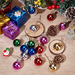 36Pcs 6 Colors Plastic Ball Pendant Decorations&nbsp;HJEW-UN0001-28