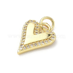 Brass Micro Pave Cubic Zirconia Pendants&nbsp;KK-H255-23G