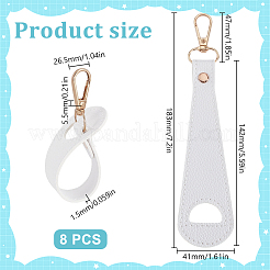 8Pcs PU Leather Hat Clip&nbsp;AJEW-HY0002-39A