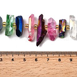 Electroplated Natural Quartz Crystal Beads Strands&nbsp;X-G-F800-F09