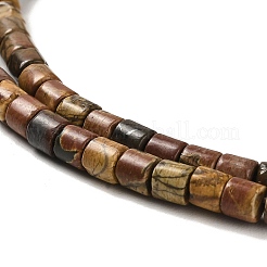 Natural Picasso Stone/Picasso Jasper Beads Strands&nbsp;G-F765-F02-01