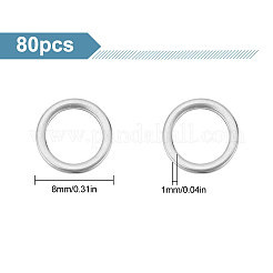 80Pcs 304 Stainless Steel Linking Rings&nbsp;STAS-BC0003-63