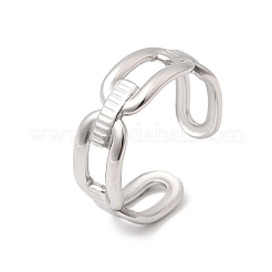304 Stainless Steel Cuff Open Rings&nbsp;RJEW-P188-02C-P