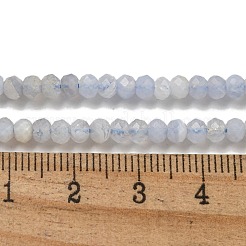 Faceted Rondelle Natural Blue Lace Agate Beads Strands&nbsp;G-F289-04A
