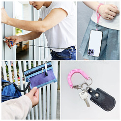 6Pcs Plastic Spiral Retractable Spring Coil Keychains&nbsp;KEYC-TA0004-83