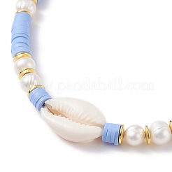 Polymer Clay Heishi Beaded Necklace&nbsp;NJEW-JN03786