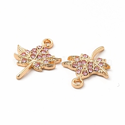 Rack Plating Eco-friendly Alloy Rhinestone Pendants&nbsp;FIND-A025-14G-03