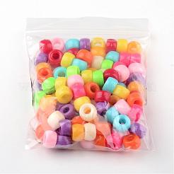 Opaque Acrylic European Large Hole Beads&nbsp;X-PL338